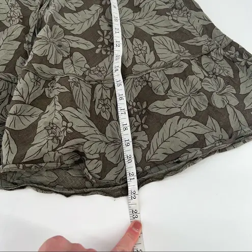 Caslon  linen ruffle skirt drawstring XS leaf tiered‎ hem Nordstrom knee length