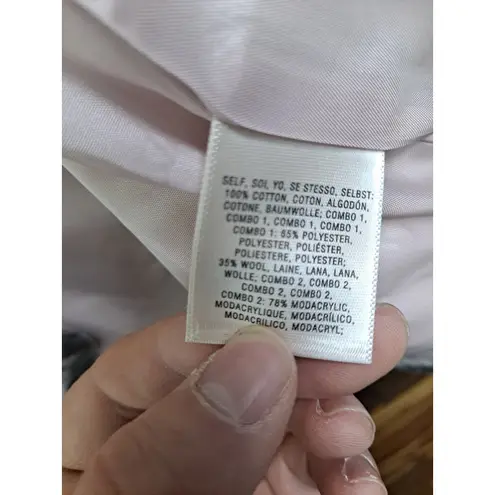 Elevenses Floral Print Jacket Faux Fur Collar Asymmetrical Zip Size 10