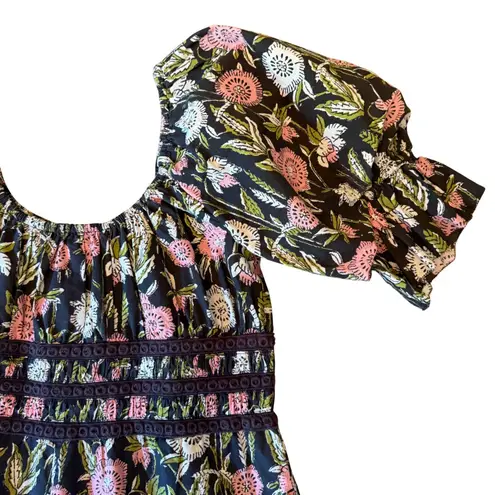 Saylor Allegra Floral Puff Sleeve Romper – Size Large 798J