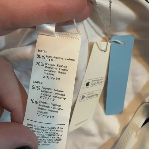 Cupshe  Womens XL Black White Striped Side Tie Cut out Swim Suit Bikini Bottom