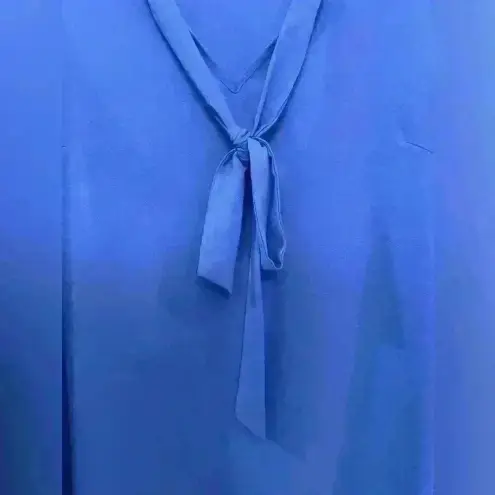 Generic Women's Summer Casual Solid Sleeveless Ruffle Elegant Blue Blouse Sz 2X‎