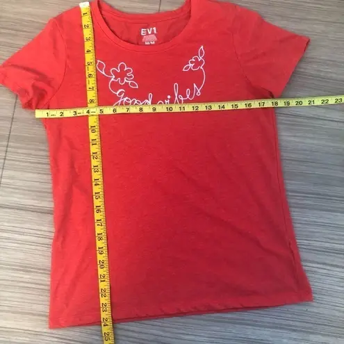 Goodvibes Embroidered Tshirt Size Medium Orange