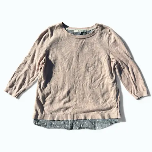 Boden Light Pink Layered Hem Blouse Women’s Size M Soft Casual Top Size M