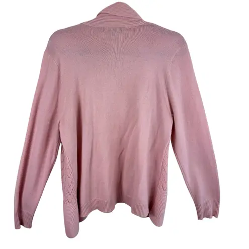 Napa Valley Pink Long Sleeve Cozy Stretchy Cardigan With Built In Tank Size L Size L