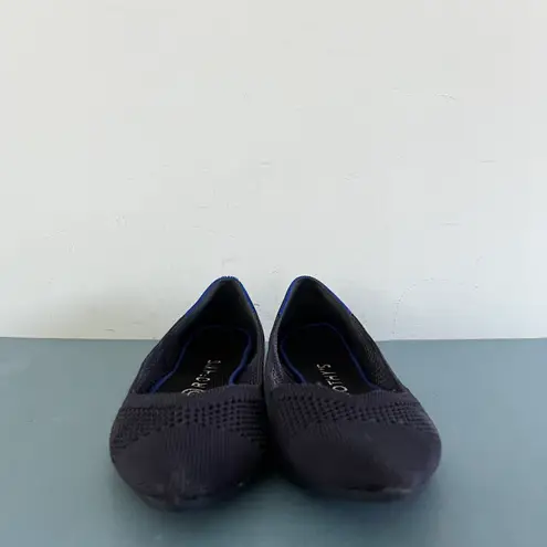 Rothy's Rothy’s The Point Maritime Lattice Stitch Navy Blue Washable Knit Ballet Flats