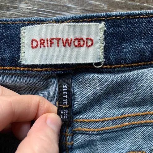 Driftwood  Embroidered Colette Cropped Jeans 28