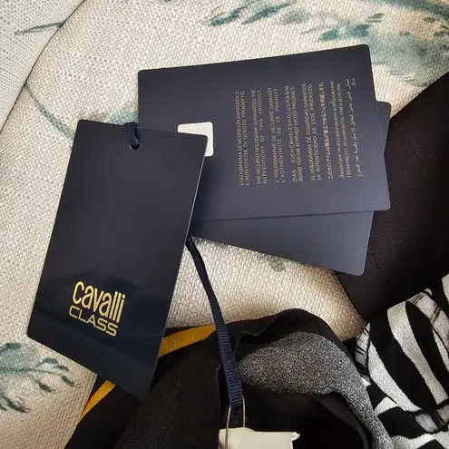 Roberto Cavalli Class Crepe Sable Zebra Floral print dress size 48