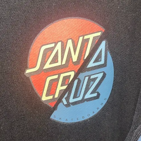 Santa Cruz Women's  Skateboard Hoodie Pullover Sweatshirt Black Blue - Size Small