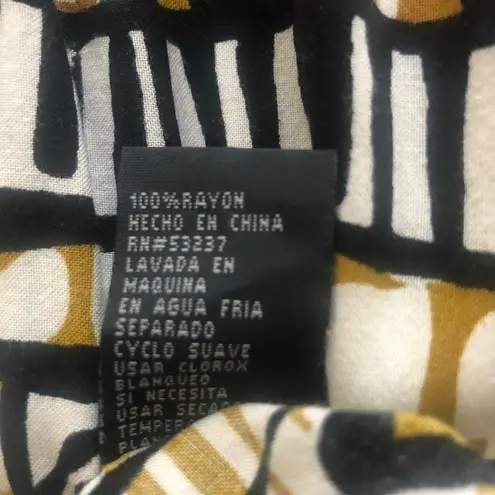 Mlle Gabrielle Tribal Print Tunic Dress yellow, brown, black S