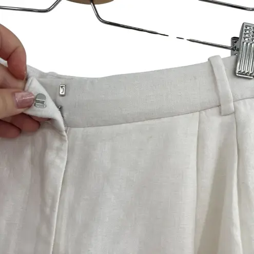 Abercrombie & Fitch Abercrombie Sloane Tailored‎ Shorts Linen Blend High Rise White Size 32 14R