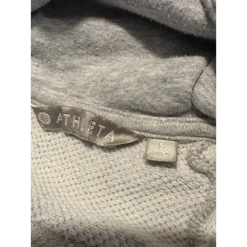 Athleta  Sweatshirt Cotton Blend Hoodie Grey Long Athleisure Workout Size Small