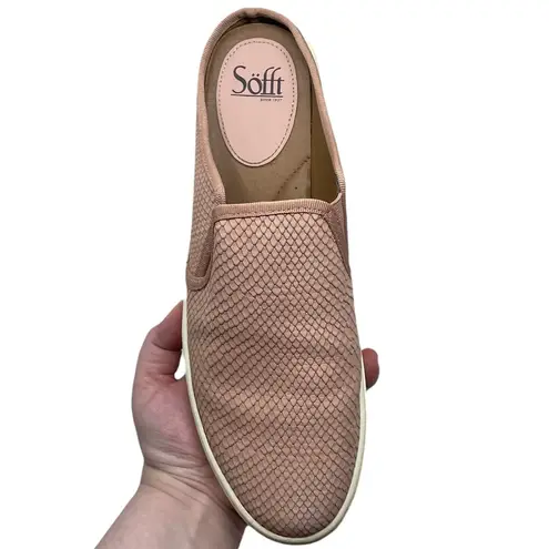 Sofft Suede Leather Slip On Pink Mule Sneaker Women’s Size 9.5M