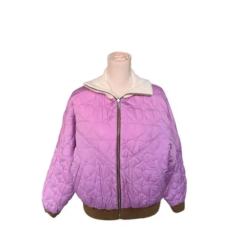 Essentiel Antwerp Graduation Jacket Ecru and brown reversible bomber jacket XS