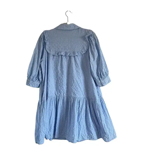 Sandy Liang x Target Gingham Dress Blue White Size M Preppy Chic Cottage Core