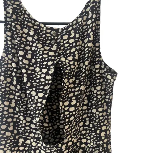 Nine Bird Y2k Women's Size Small Spot Key Hole Open Back Mini Dress Black