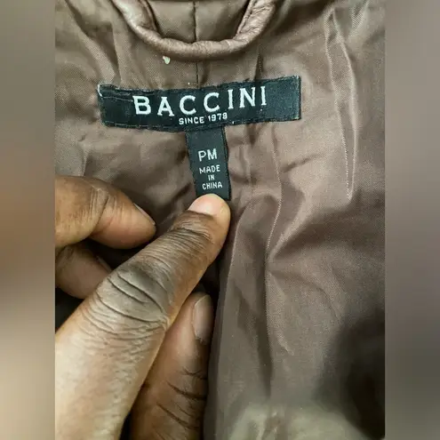 Baccini Leather Jacket for women.Size: PM - Image 7