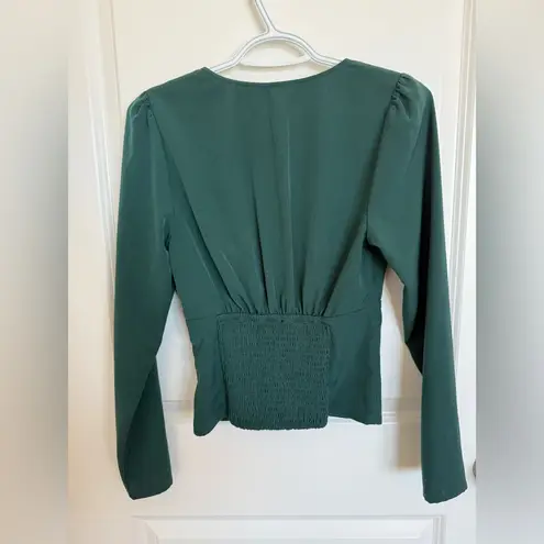 Abercrombie & Fitch  Emerald Green Blouse Small - Image 5