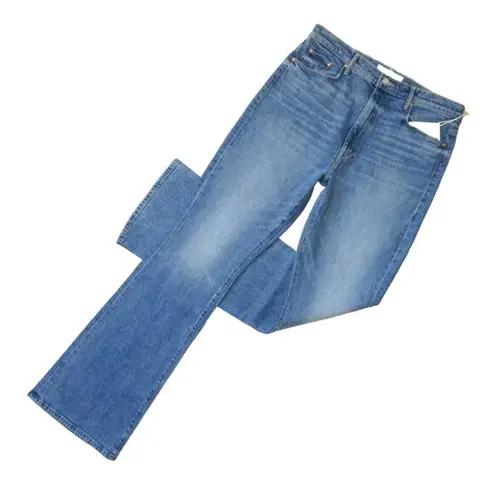 NWT Mother High Waisted Weekender Slice Heel in Belle De Jour Flare Jeans 34