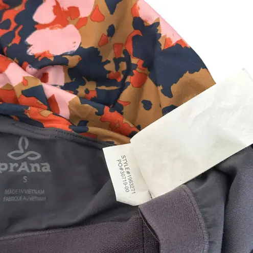 prAna Womens Locano Bra Tank Top Floral Print Size S Racerback Moisture Wicking