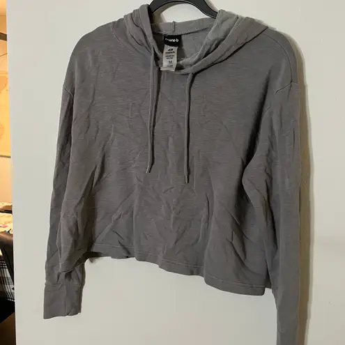 Mono B Clothing Grey Cropped Hoodie