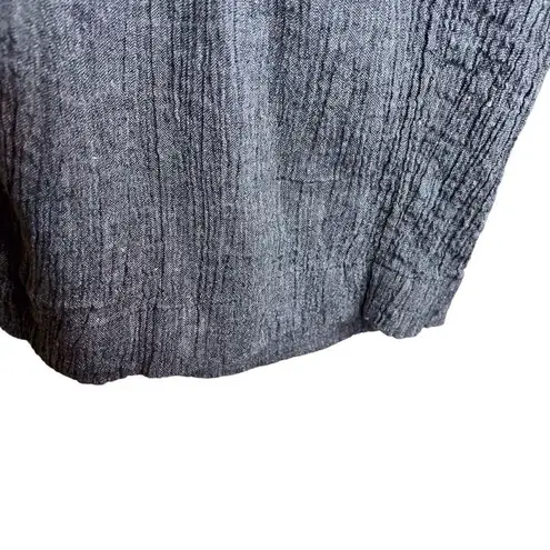 J.Jill Womens Linen Pull On Light Weight Pant Blue Pockets Career Wear Size XL