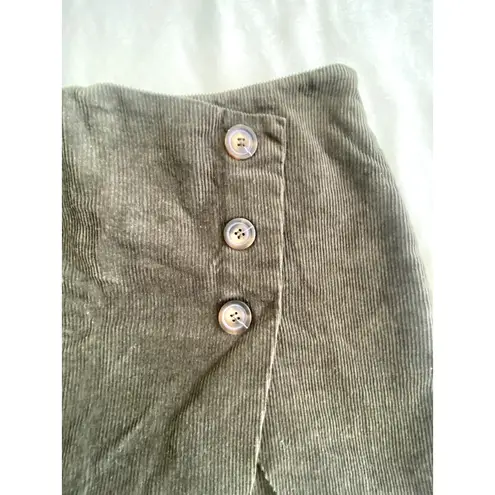 Lulu's Road to Love Olive Green Corduroy Button
