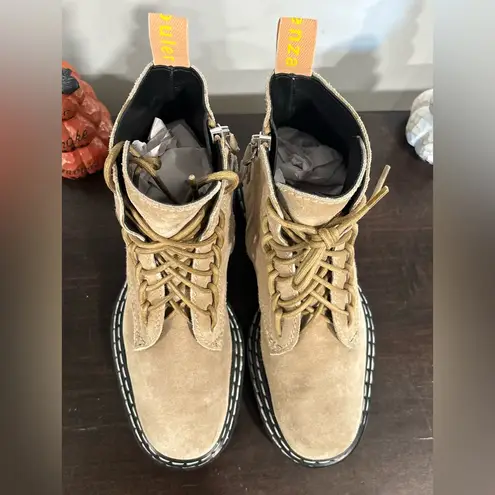 Proenza Schouler ๐๐PROENZA SHOULER Women's Tan Lace-Up Ankle boots ๐ฅพ ๐๐size 37 US 7