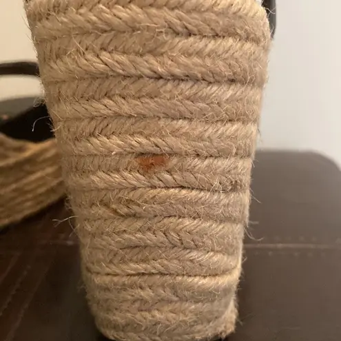 DV by Dolce Vita Nadiyah Espadrille Wedge Sandals Black Size 7.5