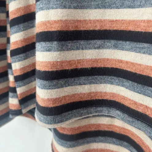 American Eagle  Soft & Sexy Plush Shirt Multicolor Stripe Long Sleeve Orange M