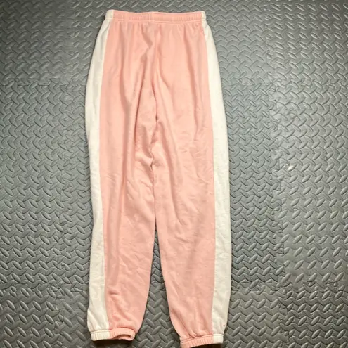 SO  The Lounge Life Jogger Juniors Pink and White With Side‎ Stripes Size XS - Image 5