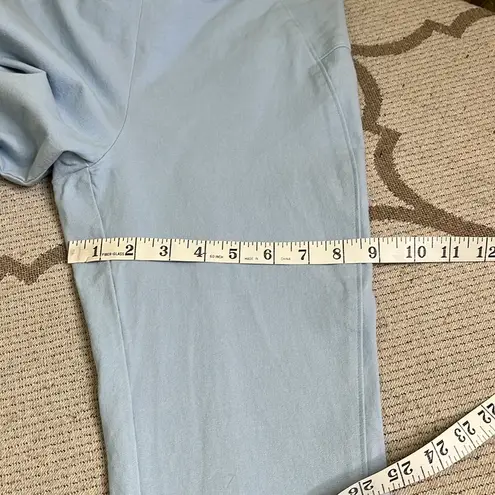 Veronica Beard Scuba Slim-Fit light blue back zip Cropped Pant, size 4, SAMPLE