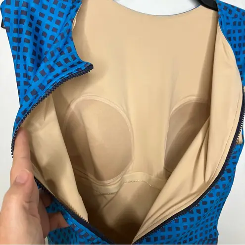 Summersalt x L.L. Bean full coverage one piece swimsuit blue check women size 18