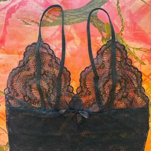 Cosabella y2k black lace vintage camisole tank top coquette bow trim