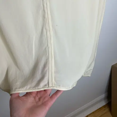 Halston Heritage  Dressy Career‎ White Cream Ivory blouse Top Drape Silk 6