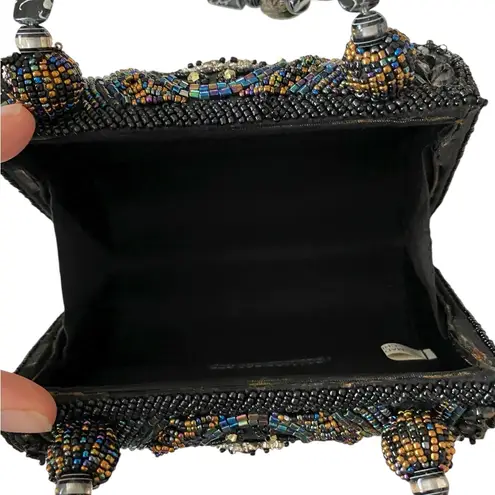 Vintage Expressions NYC Embellished Black Rhinestone Beaded Evening Handbag Fall