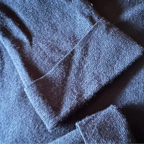 Massimo Dutti Wool Double Breasted High Neck Black Sweater, Size Small