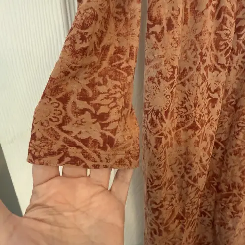 Peruvian Connection Tunic Dress Sz MED Brown Lightweight Pima Cotton Autumncore