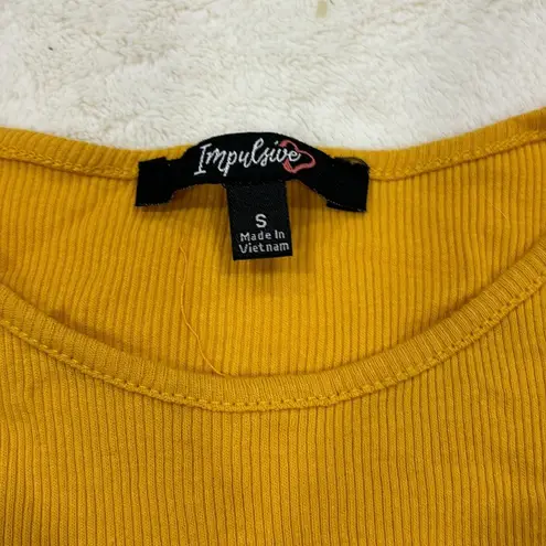 Impulsive mustard crop top