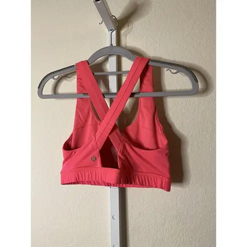 Lululemon 💕  Pink Crisscross Back Athletic Bra Top‎ - Size 6 💕