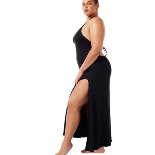 Savage X Fenty Rib Essentials Maxi Slip Black Caviar Sz XL