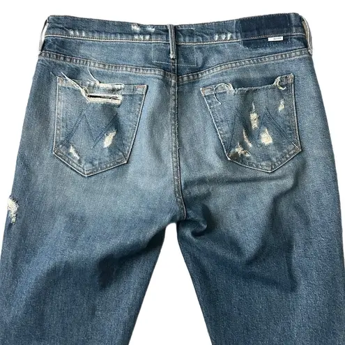 Mother Superior The Sinner Distressed Straight Jean Ice Cream, You Scream Sz 28 Blue