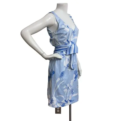 Gretchen Scott Jersey Date Night Dress Blue Women's XS Belted Scoop Neck NWT