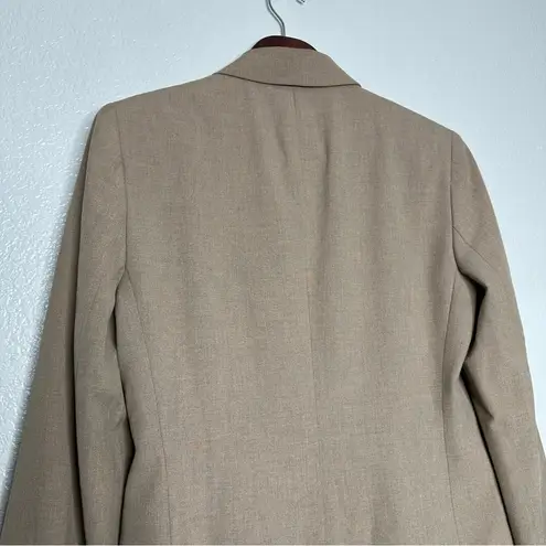 Jones Wear Vintage  Women's Tan 2-Button Front Long Sleeve Blazer size 4 Workwear