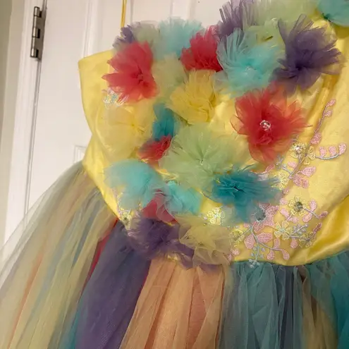 Strapless Multi Color Tulle Formal Dress Size undefined