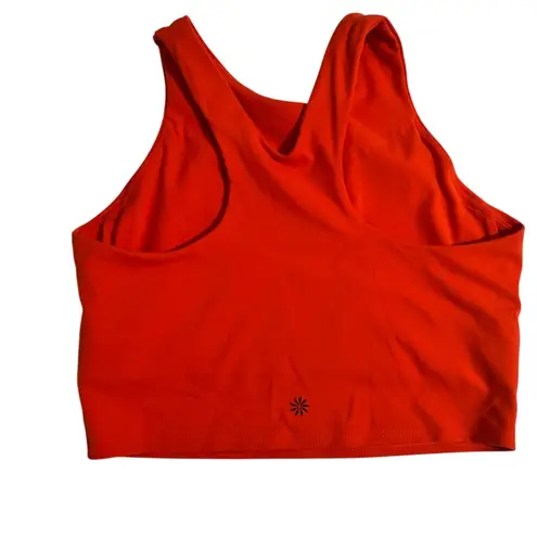 Athleta  Racerback Sports Bra Tank Top Size Small Bright Orange Pilates Yoga