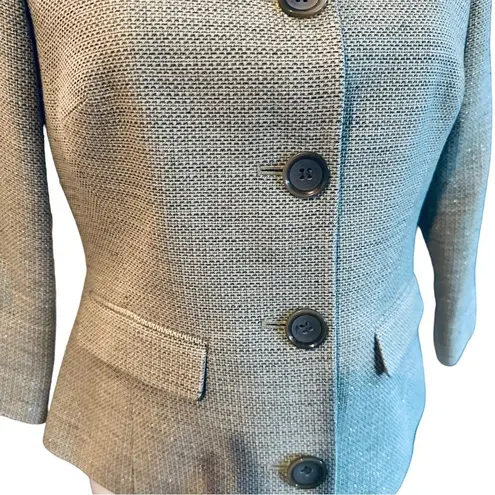 Badgley Mischka Tan Metallic Jacket Sz 6