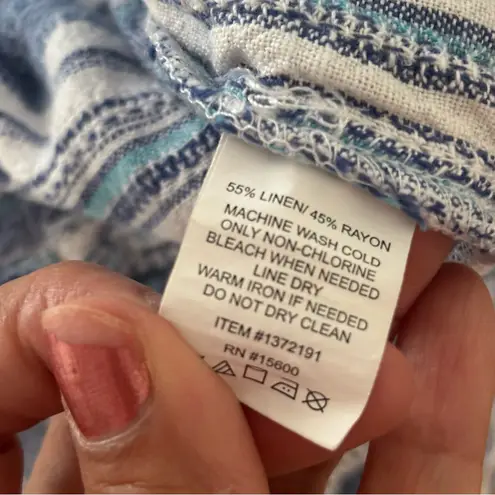 Briggs New York Blue and White High Waist Striped Shorts