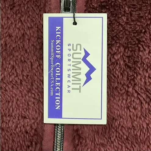 Seaside Oregon Teddy Vest Sz M New Burgundy Zip Front Plush Cozy Warm Red Size M