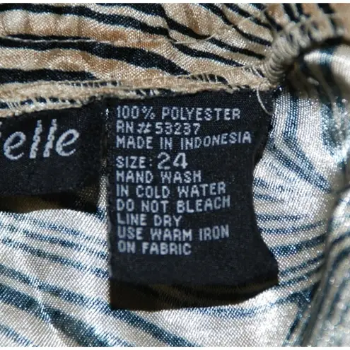 Mlle Gabrielle Women's Animal Print Crop Pants Size 24 Hip Zipper Elastic Waist - Image 9