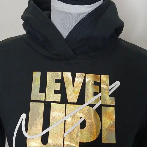 Nike  Black And Gold Hooded Sweat Shirt Size Large